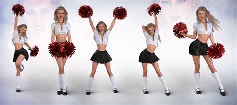 z the cheerleader effect props and poses for genesis 3 and 8 female