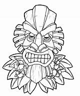 Coloring African Mask Clipart Pages Masks Library Tiki sketch template