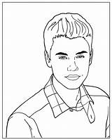 Justin Bieber Coloring Pages Music Icon Print Cute Printable Cartoon Drawing Color Popular Book Getdrawings sketch template