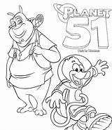Planet 51 Coloring Pages Poster Little Big Popular Coloringhome sketch template