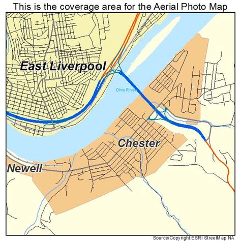 aerial photography map  chester wv west virginia