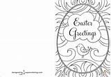 Easter Coloring Card Pages Greetings Doodle Printable Supercoloring Cards Happy Colorings Drawing sketch template