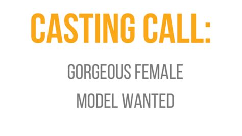 Casting Call Gorgeous Female Model Mrp