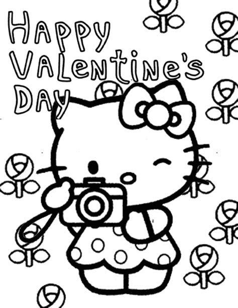 kitty valentine coloring pages  learn  color