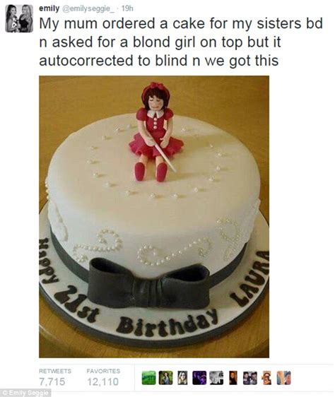 scottish woman receives blind birthday cake topper after autocorrect