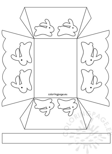 paper easter basket template  coloring page