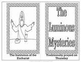 Rosary Booklets Mysteries Coloring Preview sketch template