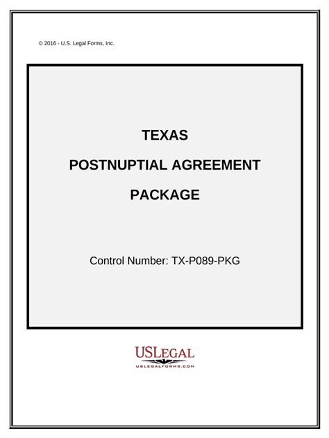 texas postnuptial agreement template form fill   sign printable