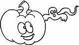 Coloring Pumpkin Cute Pages Ghost Little Easy Drawing Printable sketch template