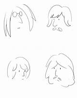 Lennon Beatles sketch template