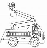Firetruck Coloring Pages Printable Drawing Transportation sketch template