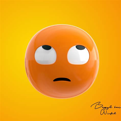 Emoji Face With Rolling Eyes 3d Model Cgtrader