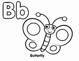 Coloring Butterfly Letter Pages Alphabet Child Clipart Colorear Dibujos Clipartbest Getcolorings Color sketch template