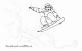 Snowboard Coloring Pages Printable Transportation sketch template