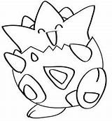 Togepi Coloring Pages Pokemon Color Characters Drawing Getdrawings Getcolorings Draw Print sketch template