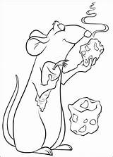 Remy Coloring Pages Tasty Cheese Color Ratatouille Supercoloring Book sketch template