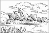 Coloring Opera House Colouring Sydney Australia Pages Kids Around Australian Uluru Activityvillage Printable Flag Related Board History Activities Happy Map sketch template
