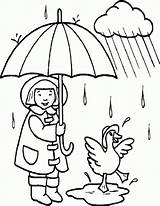 Rain Deszcz Kolorowanki Dzieci Rainy Raining sketch template