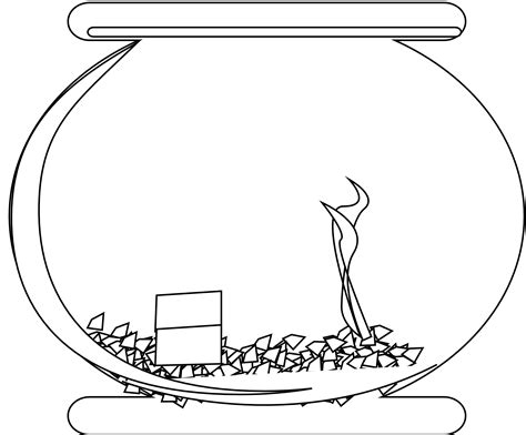 empty fish bowl page coloring pages