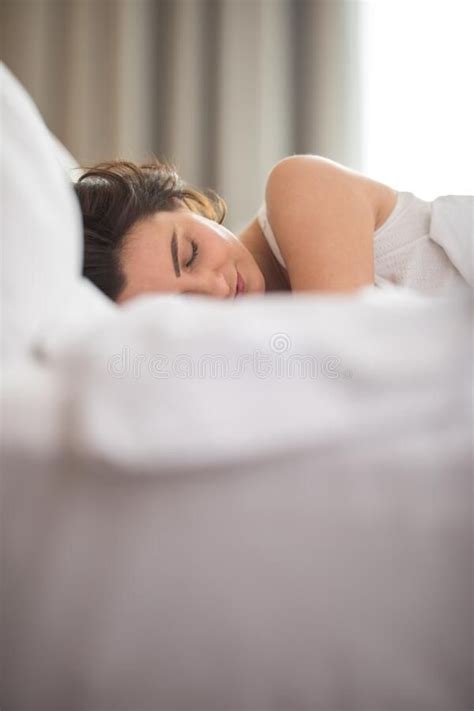 Beautiful Young Woman Sleeping On Bed At Bedroom Sponsored Ad