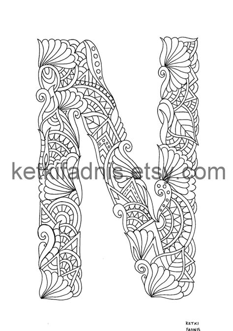 letter  coloring page instant   alphabet coloring page hand