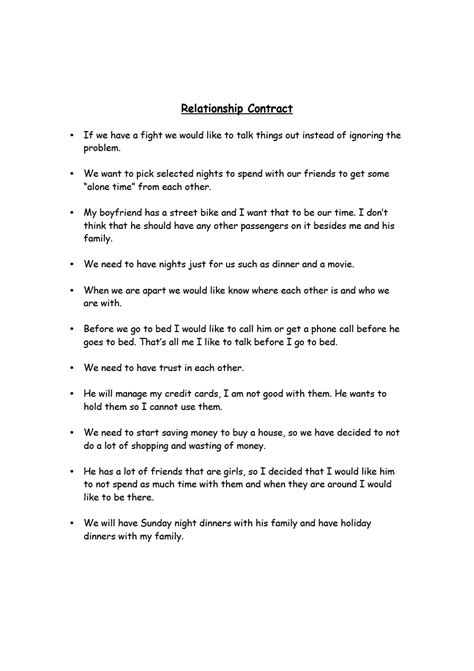 20 Relationship Contract Templates And Relationship Agreements