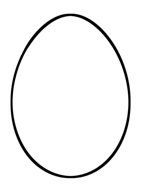 blank easter egg template simple  easter egg coloring pages