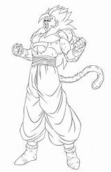 Gohan Goku Ssj4 Saiyan Dbz Mystic sketch template
