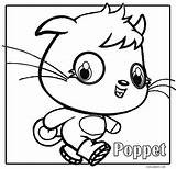 Moshi Pages Monsters Coloring Poppet Printable Expression Facial Cool2bkids Getcolorings Print sketch template