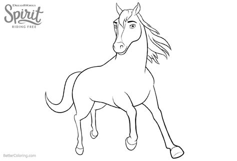 spirit riding  coloring pages clipart  printable coloring pages
