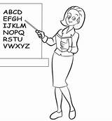 Coloring Teacher Printable Pages Teachers Print English Size Alphabet Learning sketch template