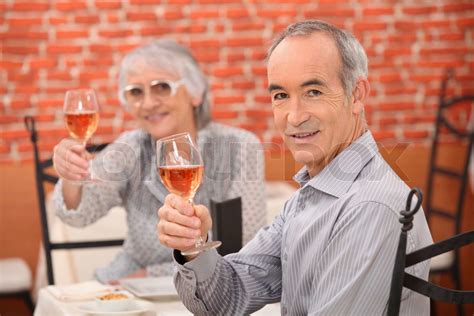 Older Couple In A Restaurant Stock Image Colourbox