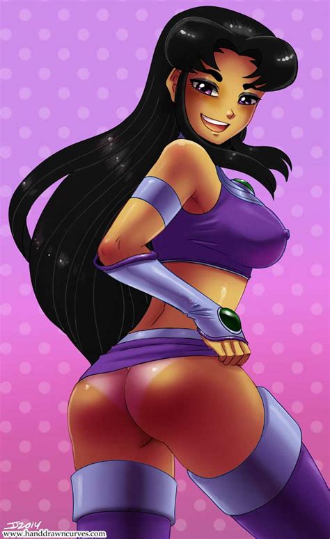 rule 34 ass black hair blackfire dc erect nipples hand drawn curves john joseco purple eyes