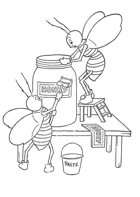 honey bee coloring page  graphics fairy