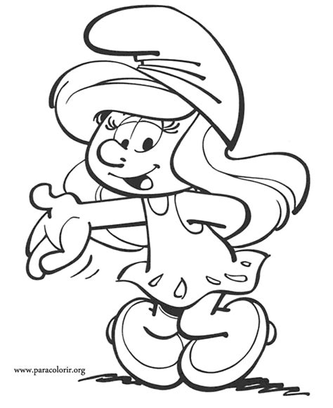 smurfs smurfette coloring page