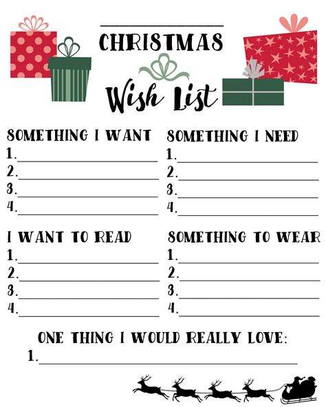 christmas  list  printable  gift rule  wwwraysofbliss