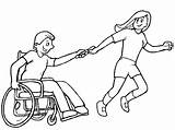 Integracion Pintar Wheelchair Disability Inclusión Discapacitado Inclusion Disabled Educativa Engelliler Sheets Needs Niño sketch template