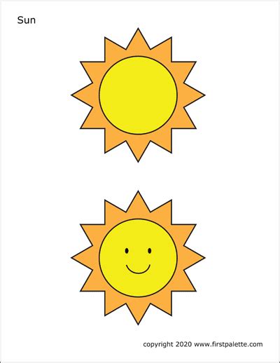 sun  printable templates coloring pages firstpalettecom
