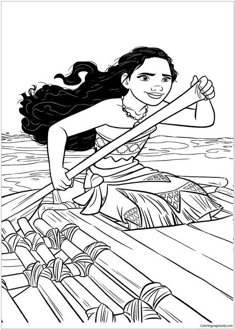 pin  moana coloring pages