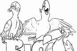 Coloring Rio Pages Movie Bird Birds Kids Characters Film Colorear Child sketch template