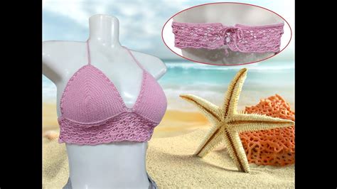 [crochet] bikini sợi lace cotton mẫu 1 how to croched bikini with