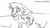 Kovu Kiara Lineart sketch template