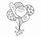 Balloon Coloring Pages Balloons Getdrawings sketch template