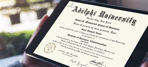 certified electronic diplomas office   registrar adelphi university