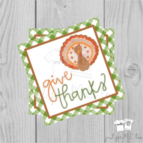 thanksgiving printable tags instant  give   turkey