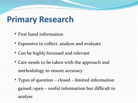 benefits  primary data primary  secondary research