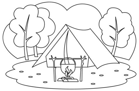 summer camp coloring page  printable coloring pages