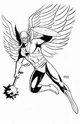Hawkman Namor Hawkgirl Punisher sketch template