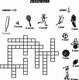 Crossword Sports Puzzles Printable Kids Related Trivia Easy Kittybabylove Word Simple Puzzle Coloring Pages Games Worksheets Talk Let Crosswords English sketch template