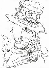 Coloring Hatter Mad Drawing Manga Burton Tim Pages Sketch Size Cat Cheshire Color Print Sketches Paintingvalley sketch template